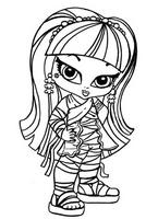 kolorowanki little monster high, malowanka malutka Cleo de Nile dla dziewczynek do wydruku, obrazek do pokolorowania numer  23